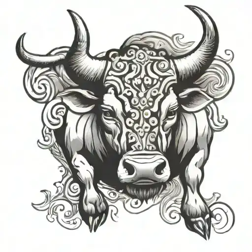 Taurus bull tattoo design idea