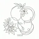 couples matching tattoo design idea