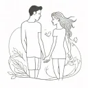 couples matching tattoo design idea