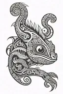chameleon tattoo design idea