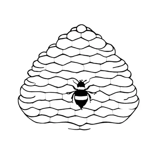 beehive tattoo design idea