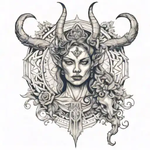 petite,nude,sexy,beautifull,full body,female,worrior,demon,anatomically correct,realism tattoo design idea