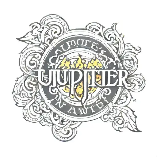name tattoo Jupiter tattoo design idea