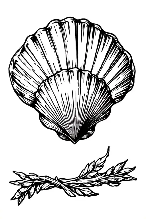 Camino de Santiago Pilgrim Shell tattoo design idea