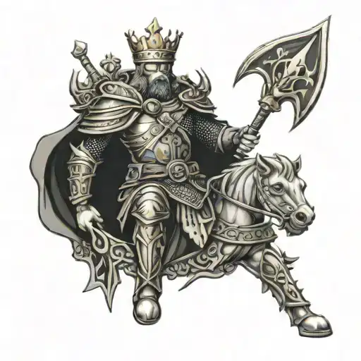 king arthur tattoo design idea