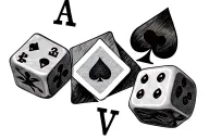 ace of spades, with three dice showing 5,2, and 5 tattoo design idea