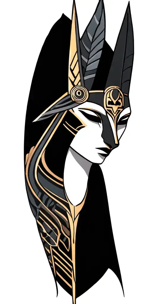 anubis and horus tattoo design idea