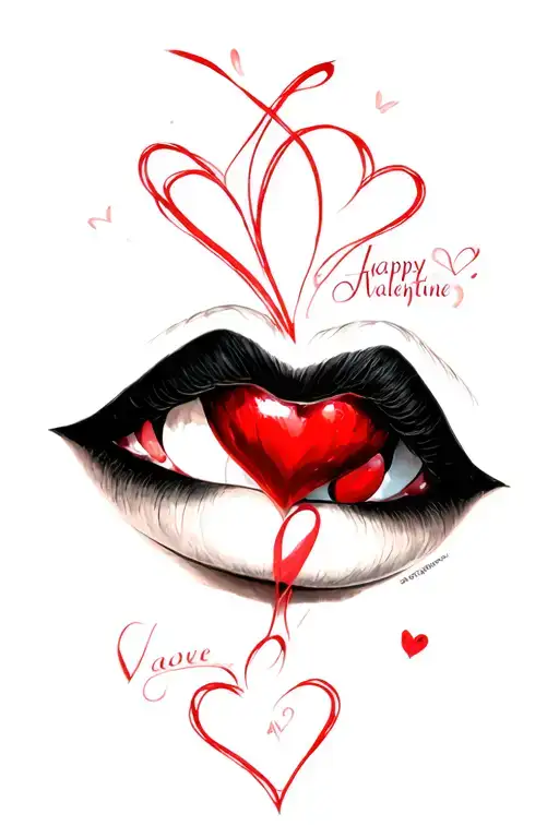 flash tattoo design idea for Valentine's Day tattoo design idea