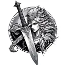 Valkyrie Sword tattoo design idea