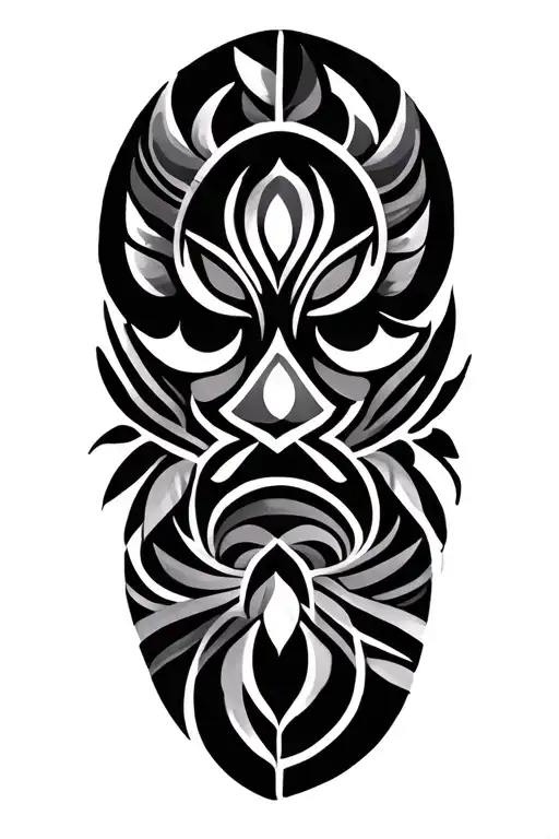 Fijian tribal patterns blending tattoo design idea