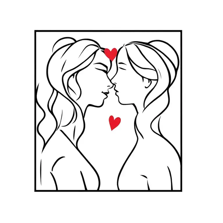 couples tattoo wedding anniversary women together and hearts tattoo design idea