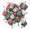 dnd dice rolling tattoo design idea