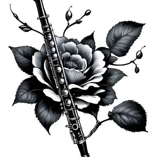 Clarinet tattoo design idea
