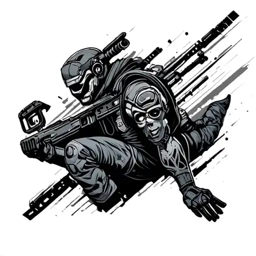 Cyberpunk Edgerunner tattoo design idea