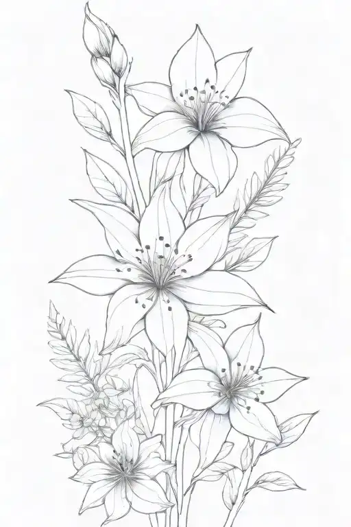 fleur liane végétal tatoué sur le bras tattoo design idea