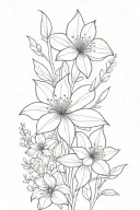 fleur liane végétal tatoué sur le bras tattoo design idea