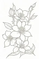 fleur liane végétal tatoué sur le bras tattoo design idea