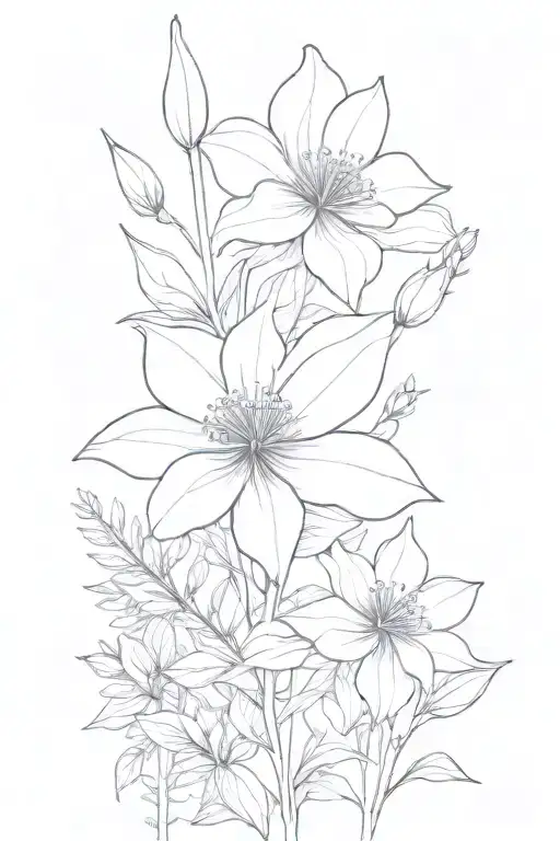 fleur liane végétal tatoué sur le bras tattoo design idea