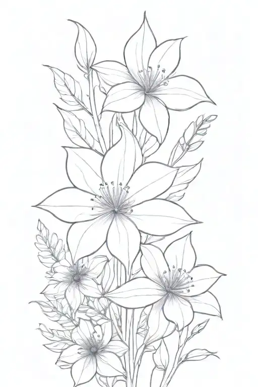 fleur liane végétal tatoué sur le bras tracé fin emerging tattoo design idea