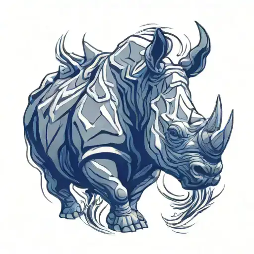 rhino tattoo design idea