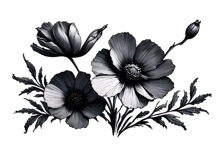 buttercups tattoo design idea