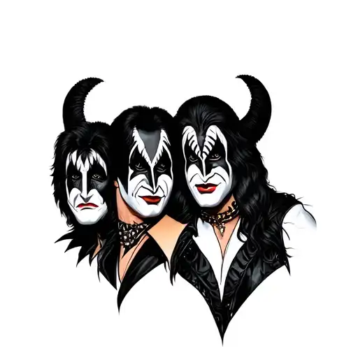 KISS band tattoo design idea