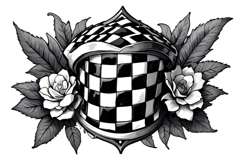 chest not checkers tattoo design idea