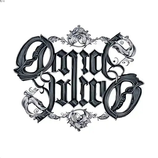 Two Word Ambigram Generator tattoo design idea
