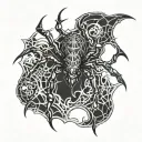 gothic spider  tattoo design idea