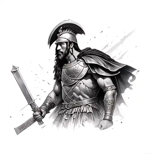 Roman Soldier tattoo design idea