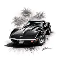 C3 corvette tattoo design idea