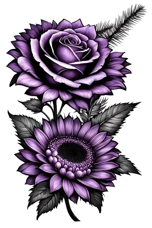 rose, tulip, chrysanthemum, columbine flower, sunflower, purple flower, wild flower, asiatic lily, delilah, pine tree tattoo design idea
