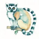 lemur tattoo design idea