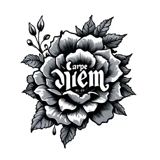 carpe diem " with a tattoo tattoo design idea