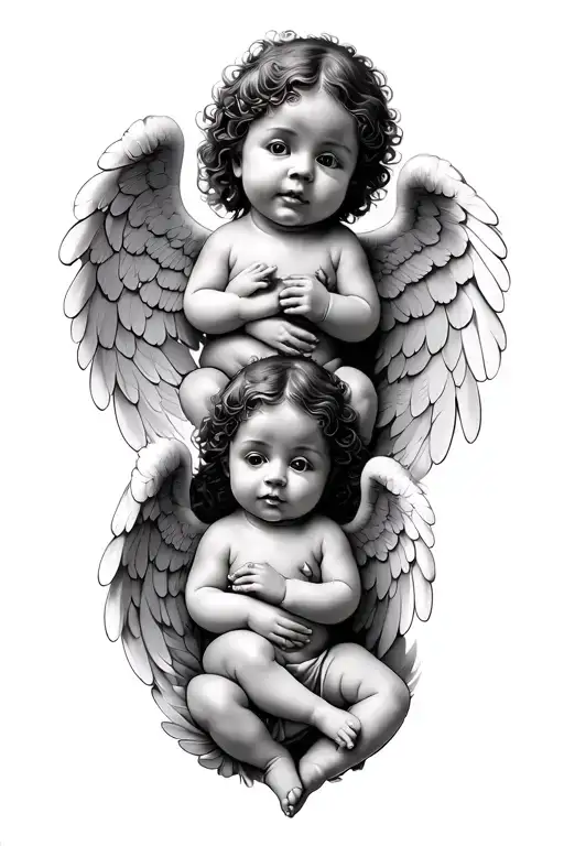 3 baby angel tatoo no see no hear no speak tattoo design idea
