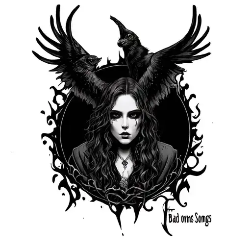 bad omens songs inspired tattoo design idea