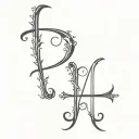 INCORPORATE THE INITIALS P L H, & LRS WHILE SYMBOLIZING TRUE LOVE tattoo design idea