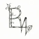 INCORPORATE THE INITIALS P L H, & LRS WHILE SYMBOLIZING TRUE LOVE tattoo design idea