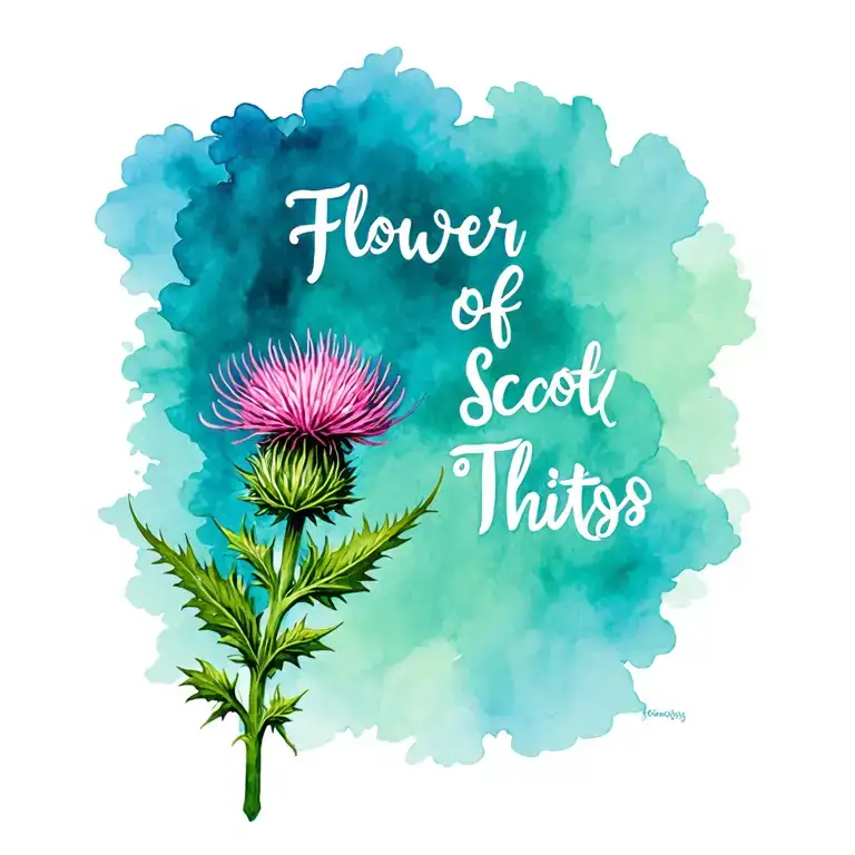 "Flower of scotland" Scottish Thistle tattoo design idea