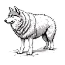  realistic wolf in sheep’s clothing full body tattoo design idea