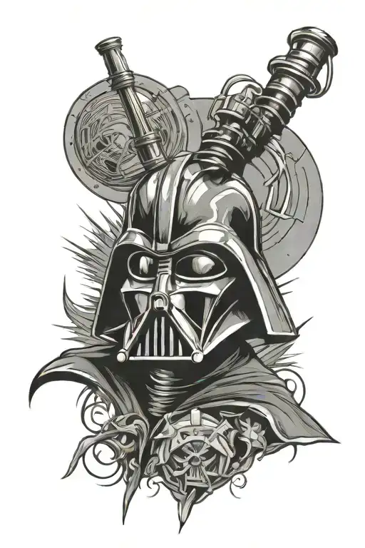 star wars, villain, old school style tattoo tattoo design idea