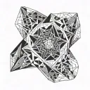 minimalist and abstract bird's eye view ring with geometric patterns tattoo design idea