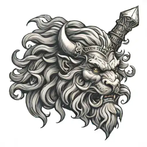 Samson tattoo design idea
