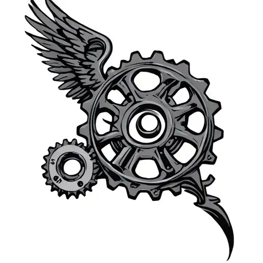 sprockets and angel numbers 333 444 tattoo design idea