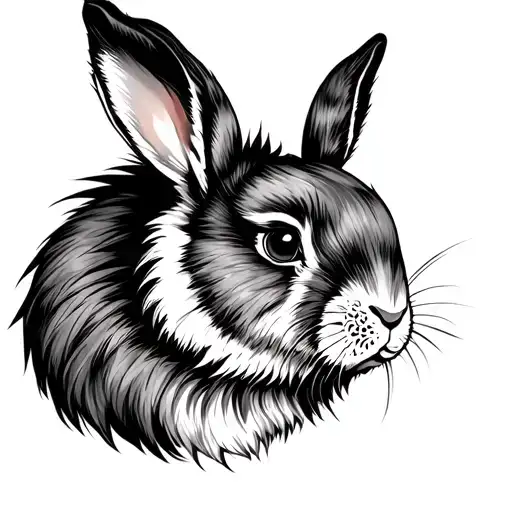 Lionhead Rabbit tattoo design idea