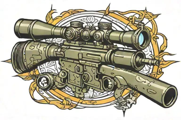 Army Sniper scope tattoo design idea