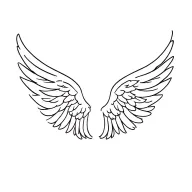 angel wings spread tattoo design idea