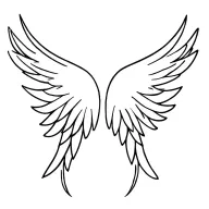angel wings spread tattoo design idea