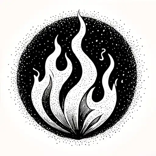 flame symbolizing warmth tattoo design idea
