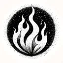 flame symbolizing warmth tattoo design idea